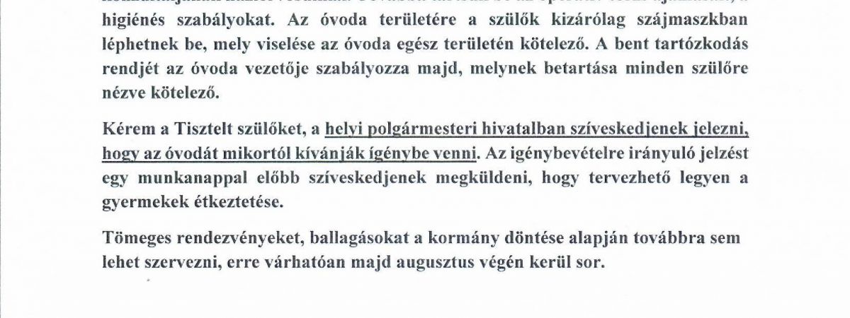 Óvoda nyitása